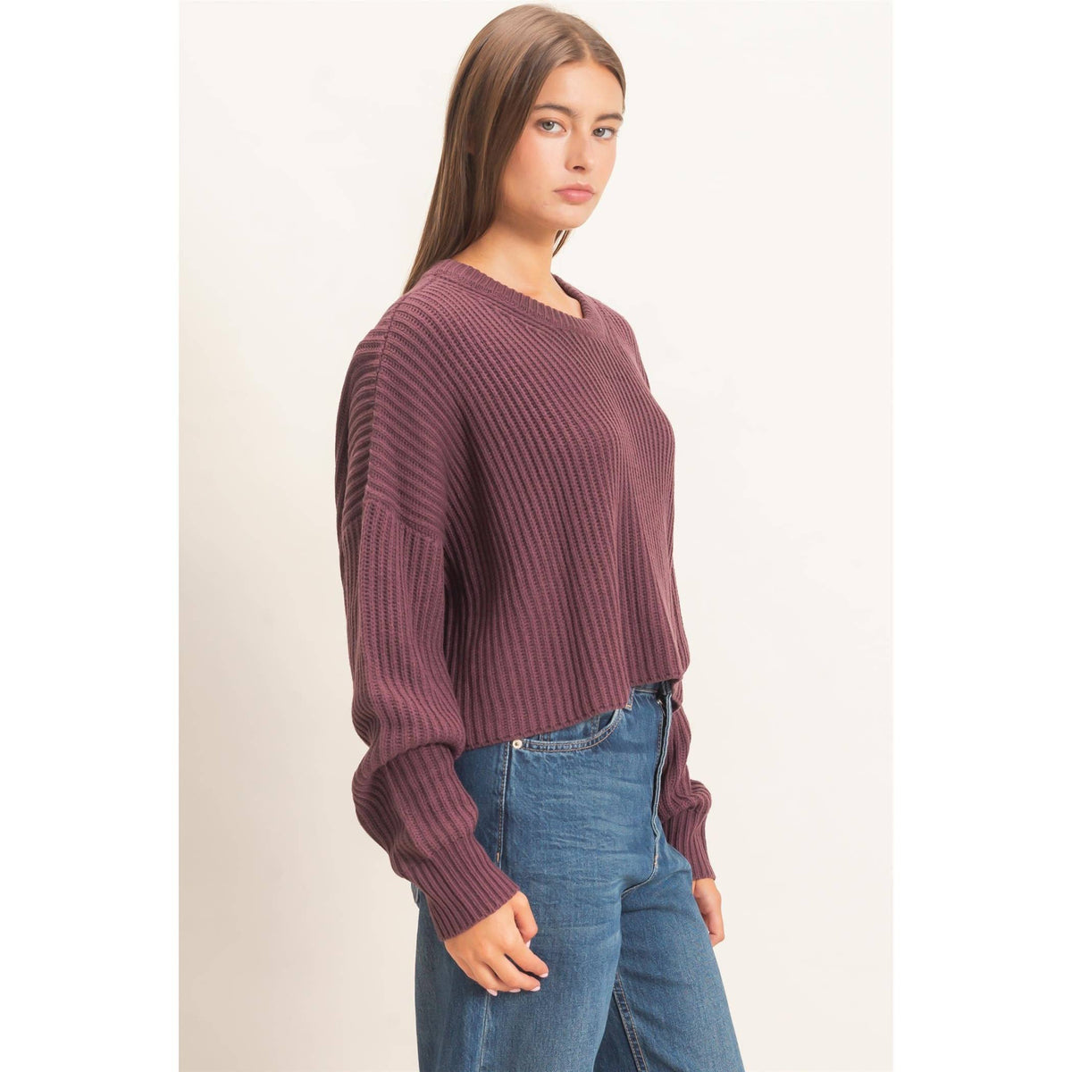 No Rush Cropped Sweater