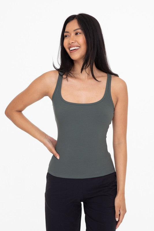 MonoB Square Neck Ribbed Tank