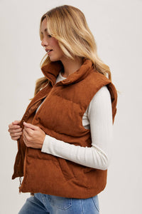 Lindy Corduroy Puffer Vest