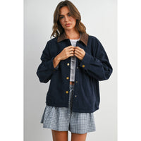 After Hours Corduroy Jacket: Navy