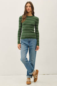 The Sloane Striped Sweater Top