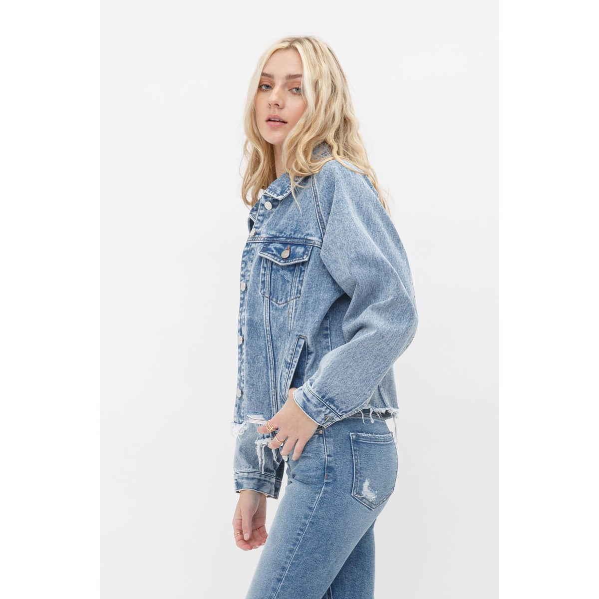 Mica Denim Oversize Denim Jacket: Reverie