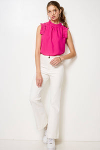 Olive High Rise Wide Leg Flare Pants – Soft Washed Stretch Denim