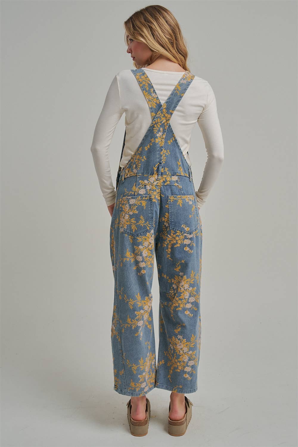 The Golden Hour Floral Denim Overalls