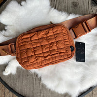Millie Bluff Puffer Quilted Belt Bag – Adjustable Strap, Hands-Free Travel Pack