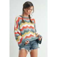 Good Mood Wave Sweater: Multi