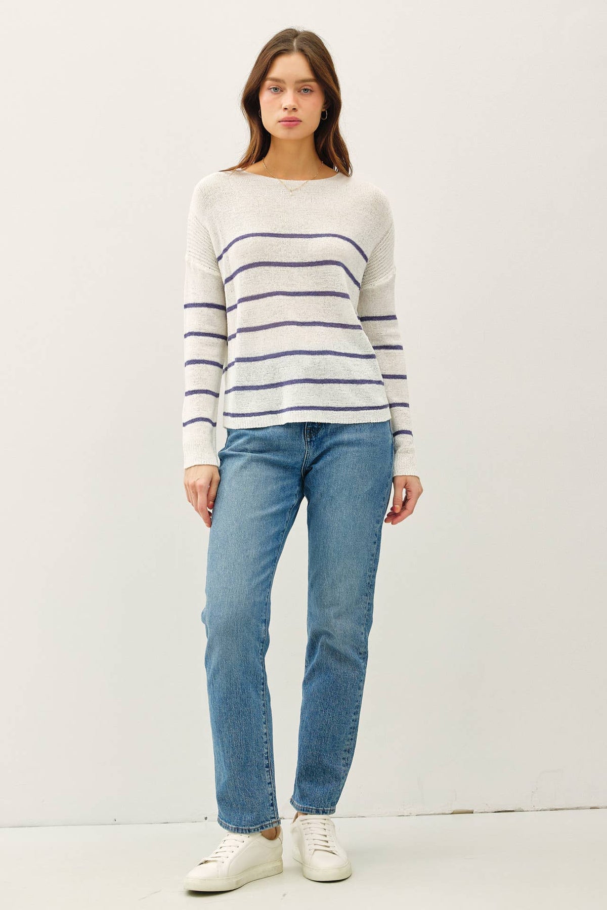 Lara Striped Lightweight Sweater