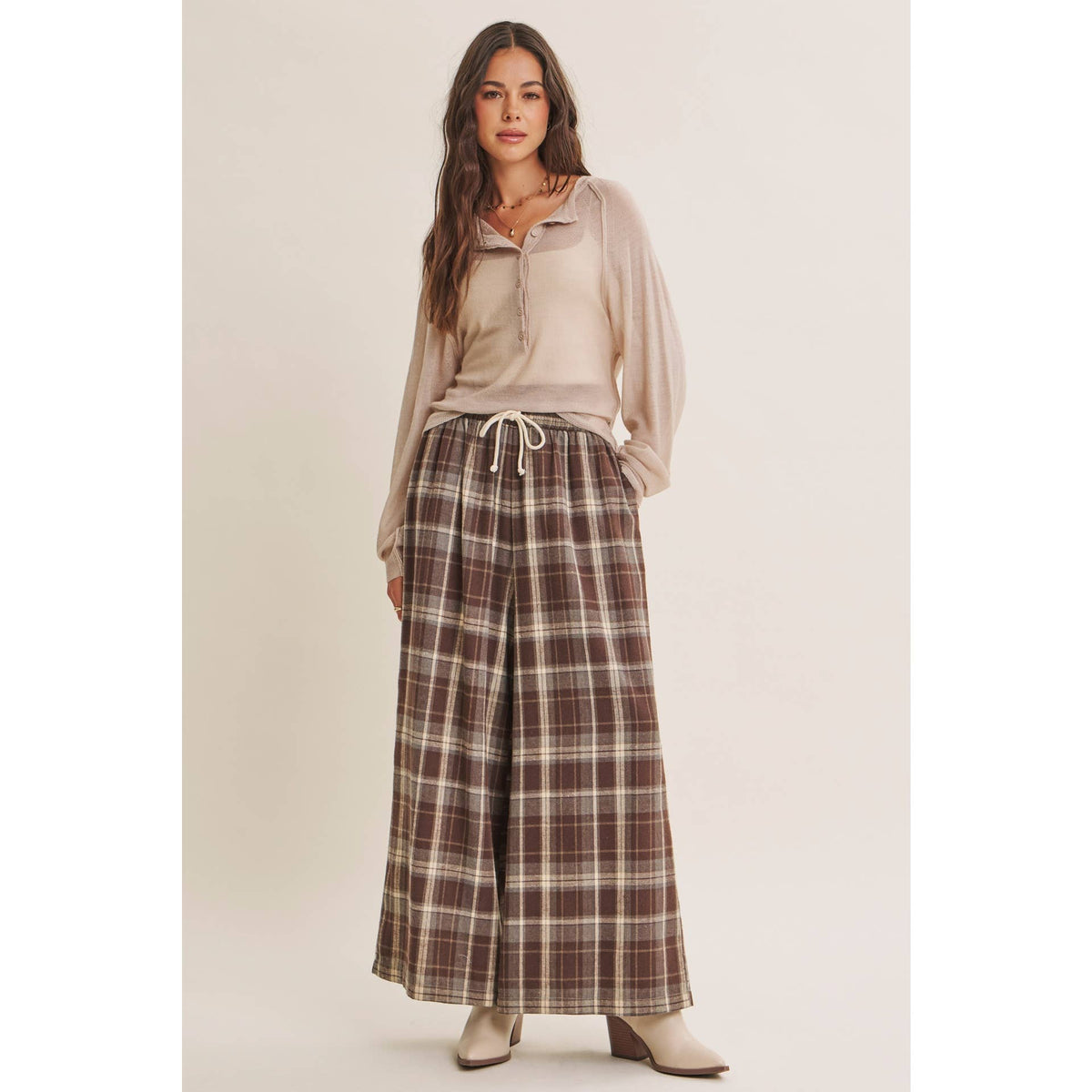 Morning Layer Airy Wool Blend Henley Sweater