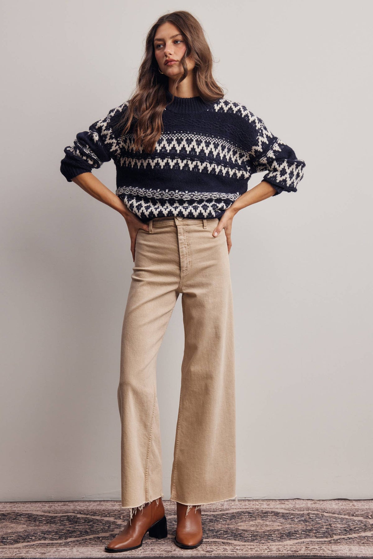 Take the Scenic Route Fair Isle Sweater: Olive