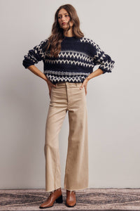 Take the Scenic Route Fair Isle Sweater: Olive
