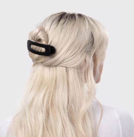 Kitsch Flat Lay Claw Clip 2pc Flat - Black & Tort