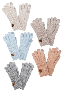 C.C Chain Link Cable Knit Gloves