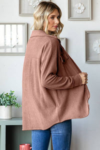 Tara Soft and Cozy Brushed Ribbed Shacket