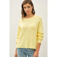 The Cambria Cotton Blend Knit Sweater:  Lightweight Raglan Crew Neck Pullover