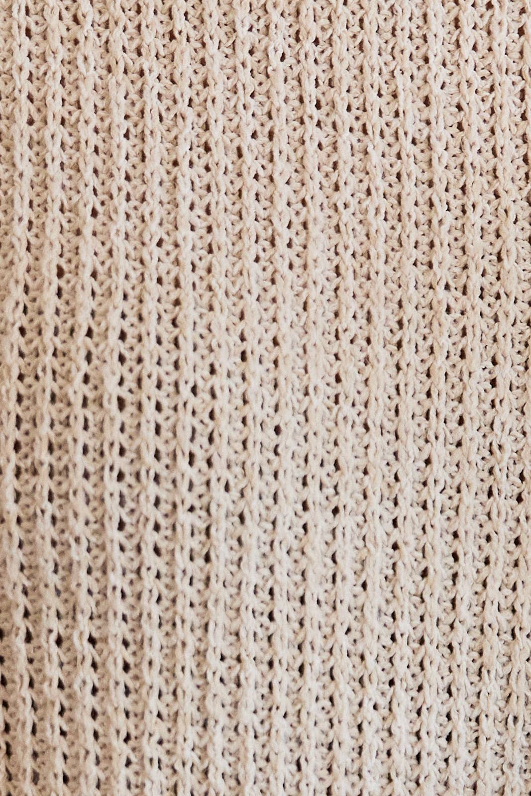 The Collins Textured Knit Pocket Top: Natural  – Cuffed Sleeve Crew Neck Everyday Sweater Tee for Women