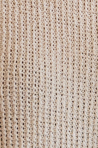 The Collins Textured Knit Pocket Top: Natural  – Cuffed Sleeve Crew Neck Everyday Sweater Tee for Women