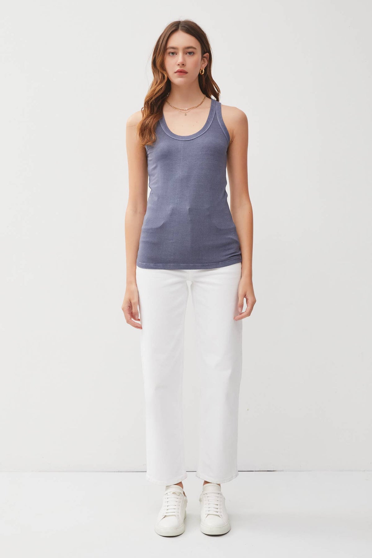 The Maeve Ribbed Tank – Garment Washed Ultra Soft Layering Tank Top