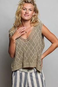 The Marlowe Crochet Tank: Taupe
