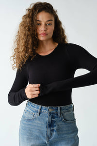Seamless Ribbed Long Sleeve Top
