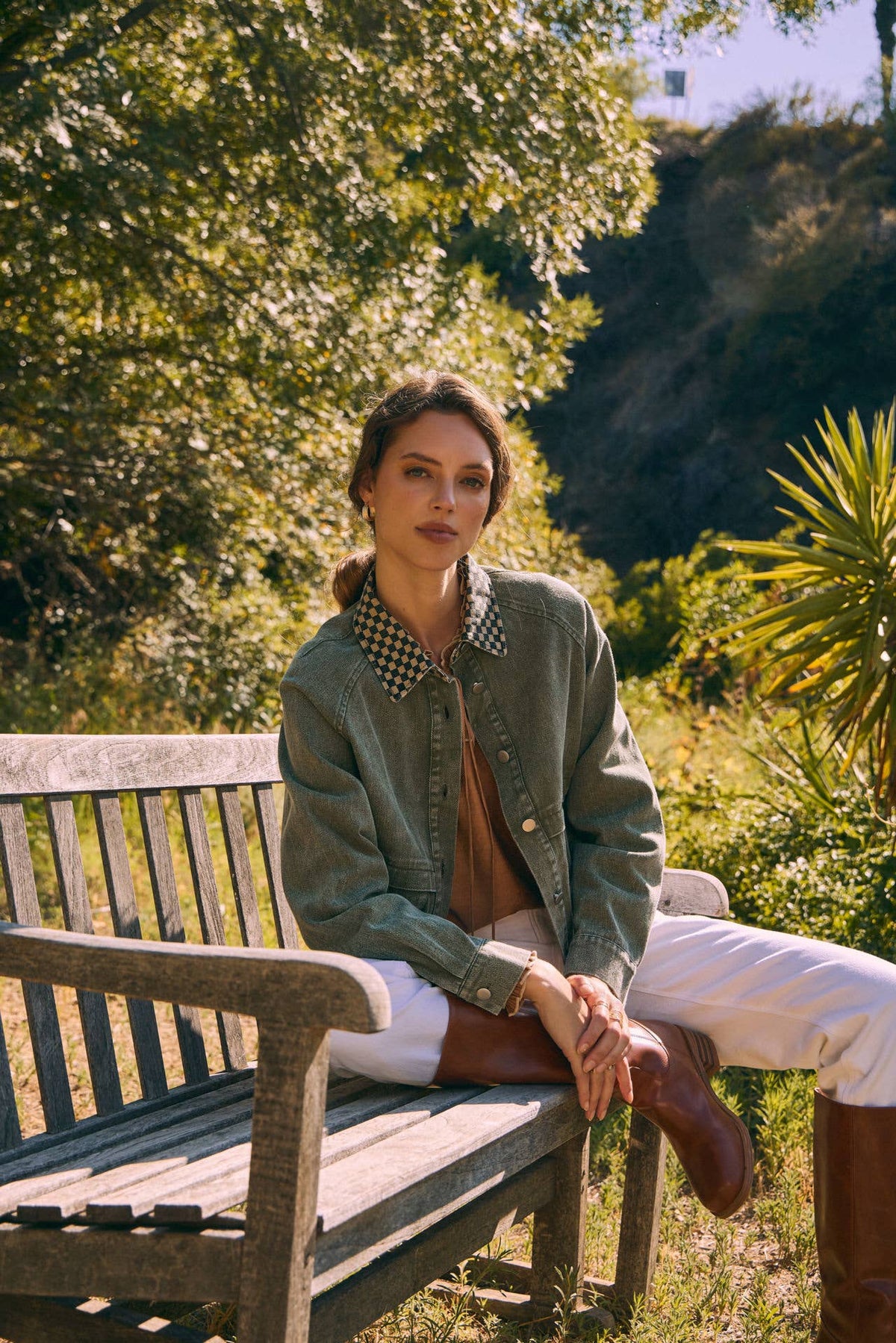 HERITAGE FIELD MINERAL-WASHED COTTON TWILL JACKET: WASHED OLIVE
