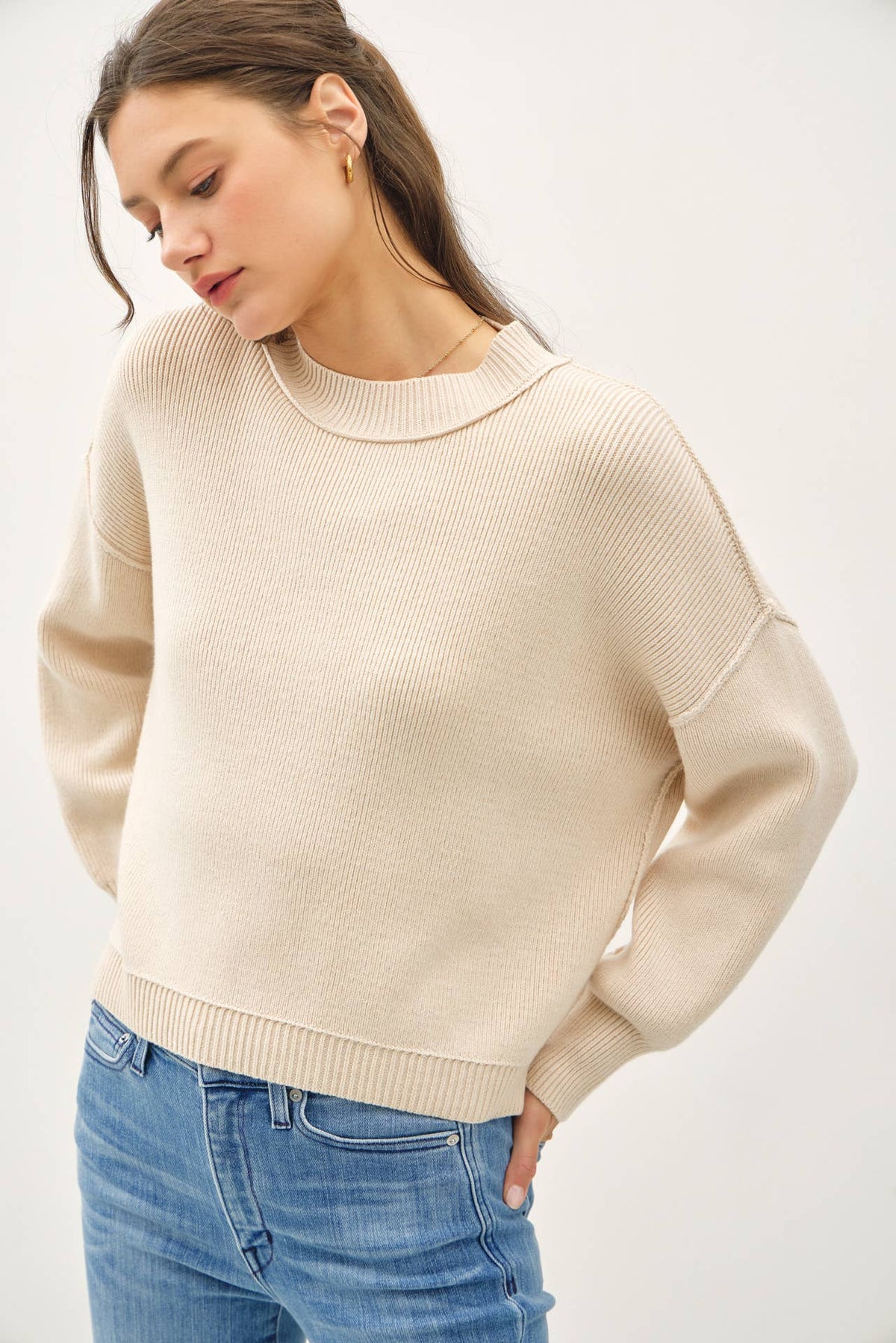 The Bristol Ribbed Knit Sweater – Relaxed Everyday Essential Sweater