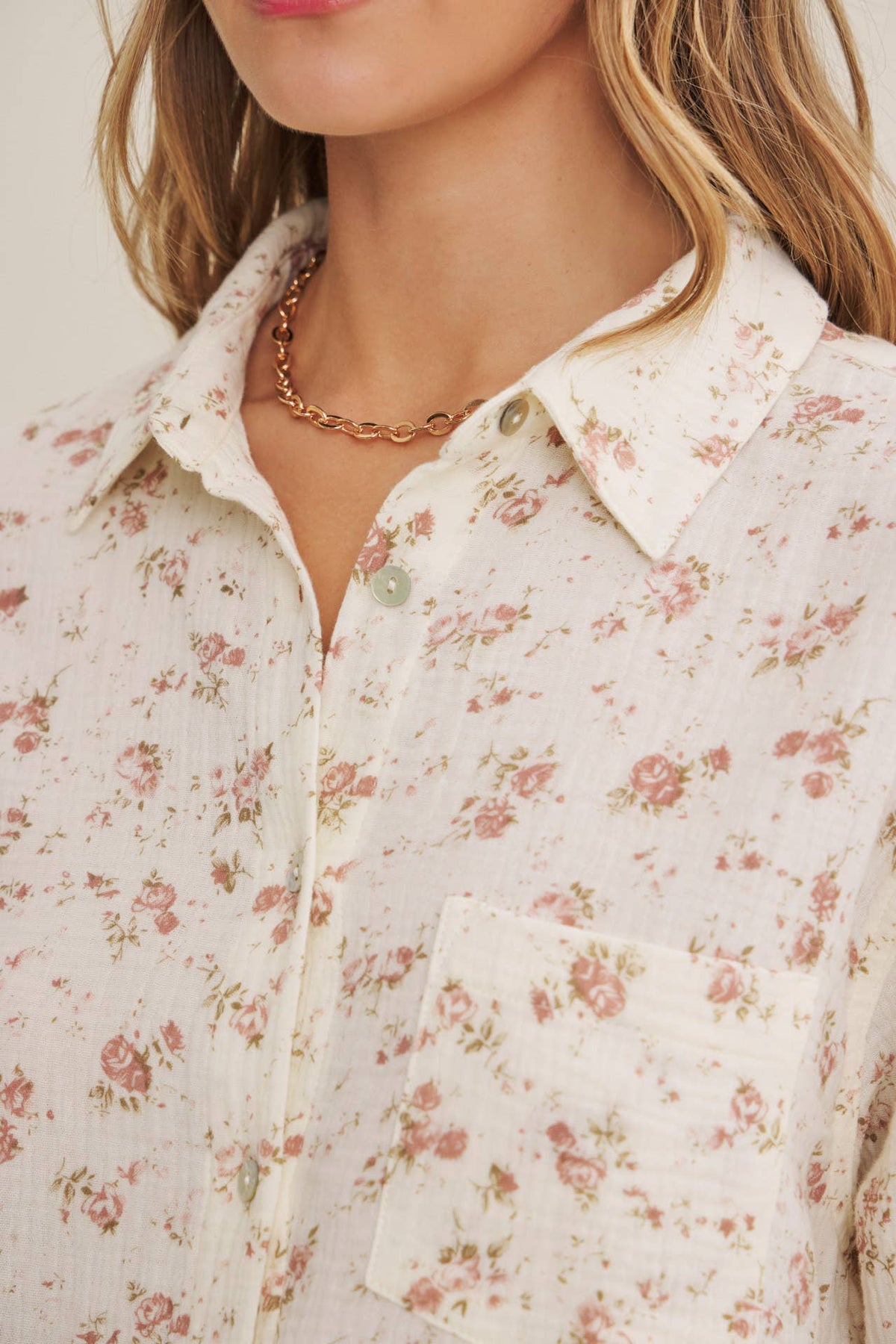 Sweet Meadow Floral Button Down