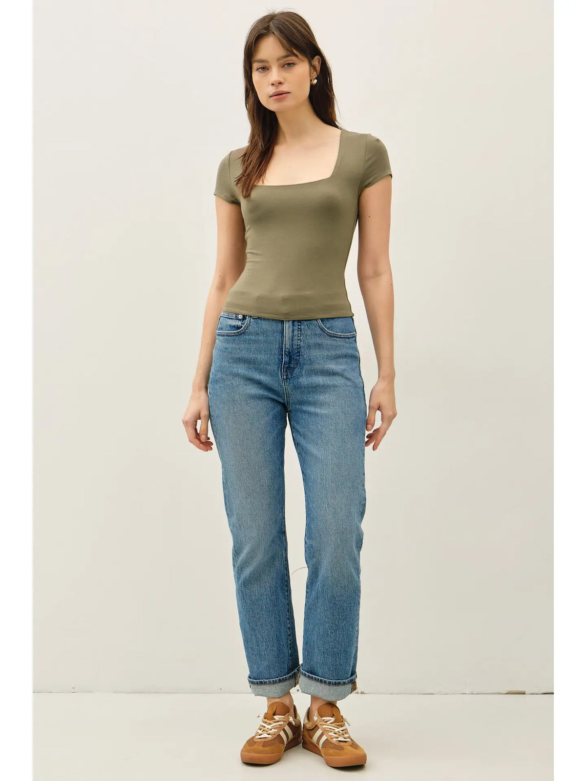 Emma Essential Square Neck Tee