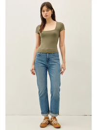 Emma Essential Square Neck Tee