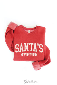 “Santa’s Favorite” Graphic Fleece Sweatshirt (Unisex) Small-XL