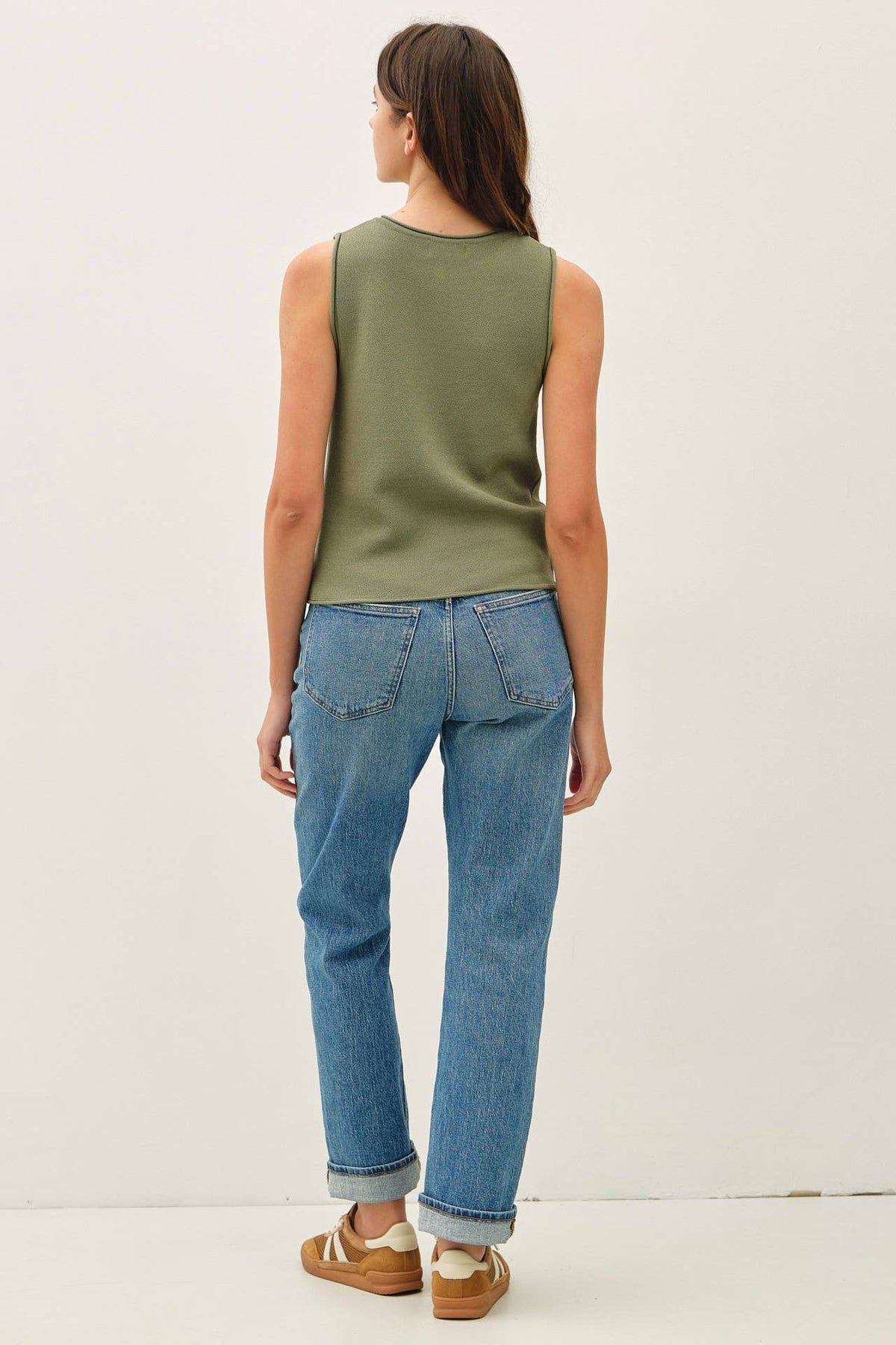 The Kaia Button Front Vest Top – Cropped Sleeveless Lightweight Viscose Blend