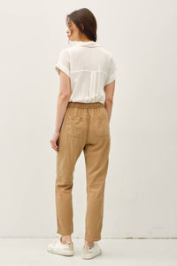 The Lara Lightweight Tencel Jogger – Taupe, Camel & Charcoal