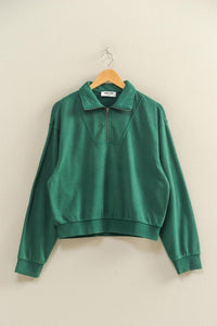 Weekend Retreat Mineral Wash Half-Zip Sweatshirt – Vintage Pullover Top