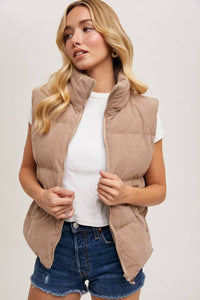 Lindy Corduroy Puffer Vest