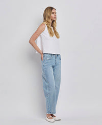 The Josie High Rise Barrel Leg Jeans – Ankle-Length Denim with Vintage Fit & Comfort Stretch