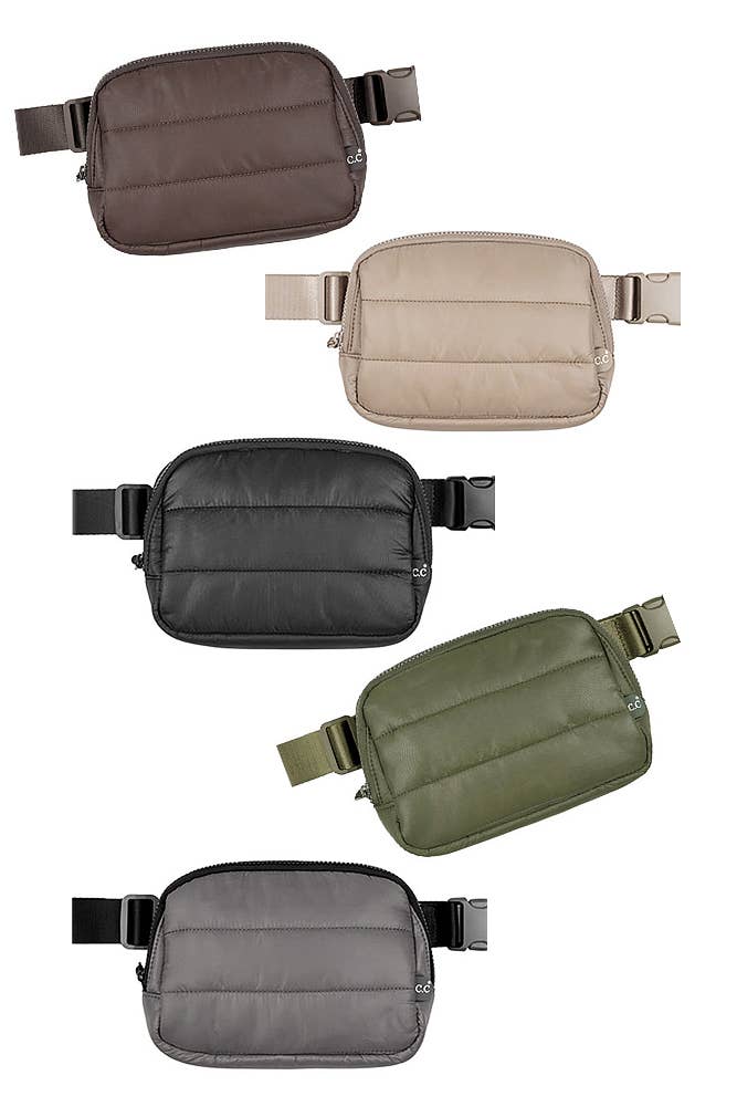 C.C Puffer Padding Fanny Pack Belt Bag