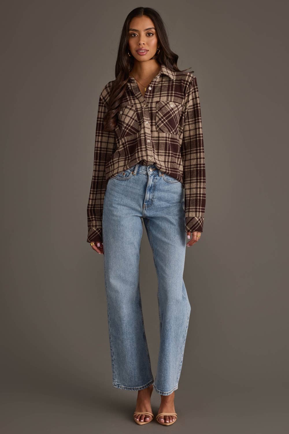 The Favorite Plaid Shirt: Chocolate Brown