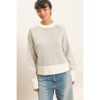 On Repeat Patterned Sweater: Cream