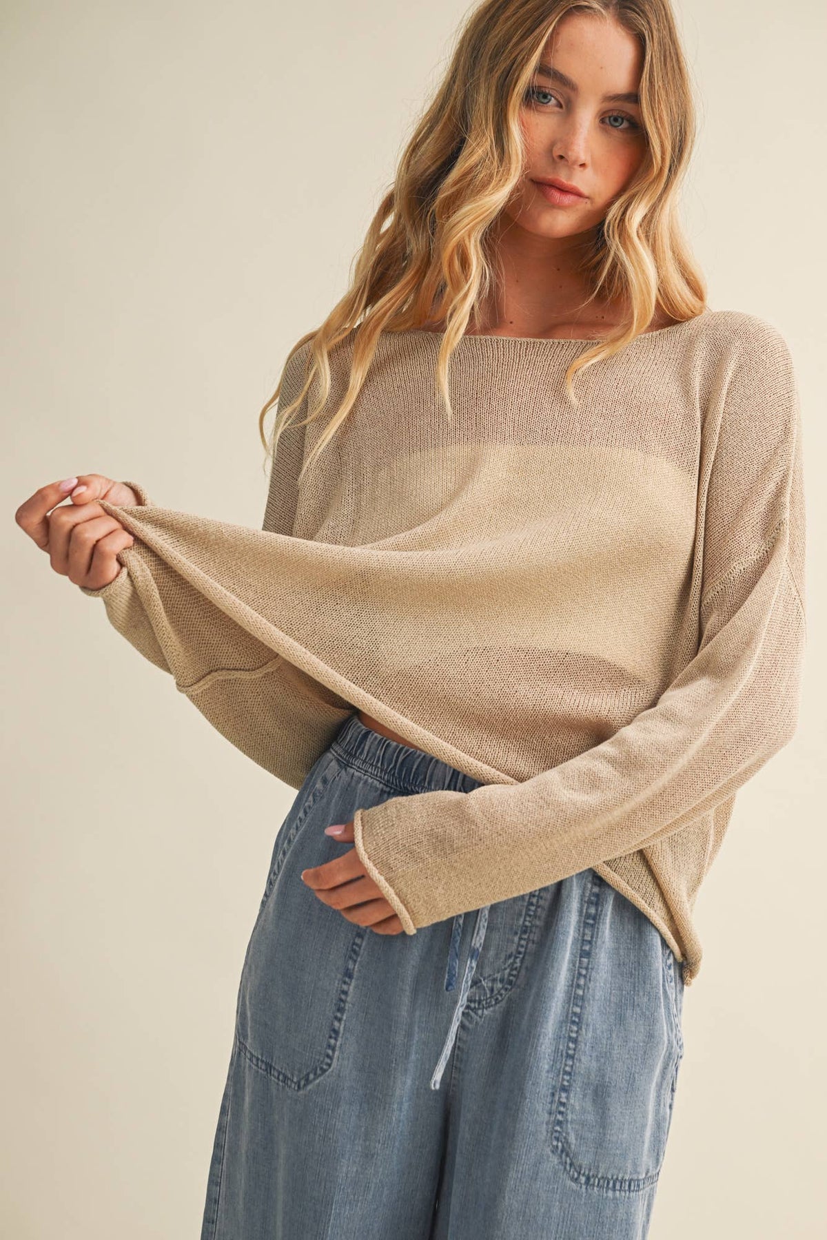 The Coastal Breeze Open Knit Sweater