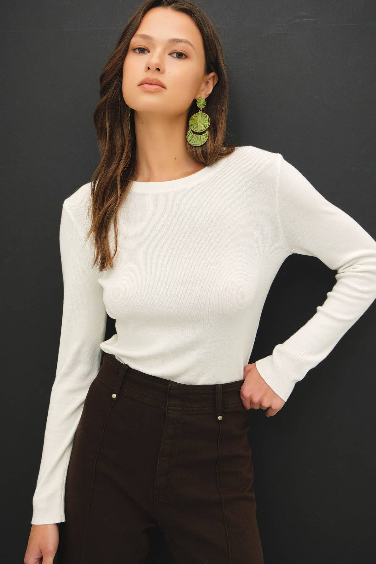 The Delaney Fine Ribbed Top