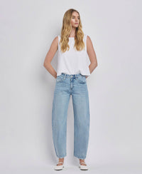 The Josie High Rise Barrel Leg Jeans – Ankle-Length Denim with Vintage Fit & Comfort Stretch