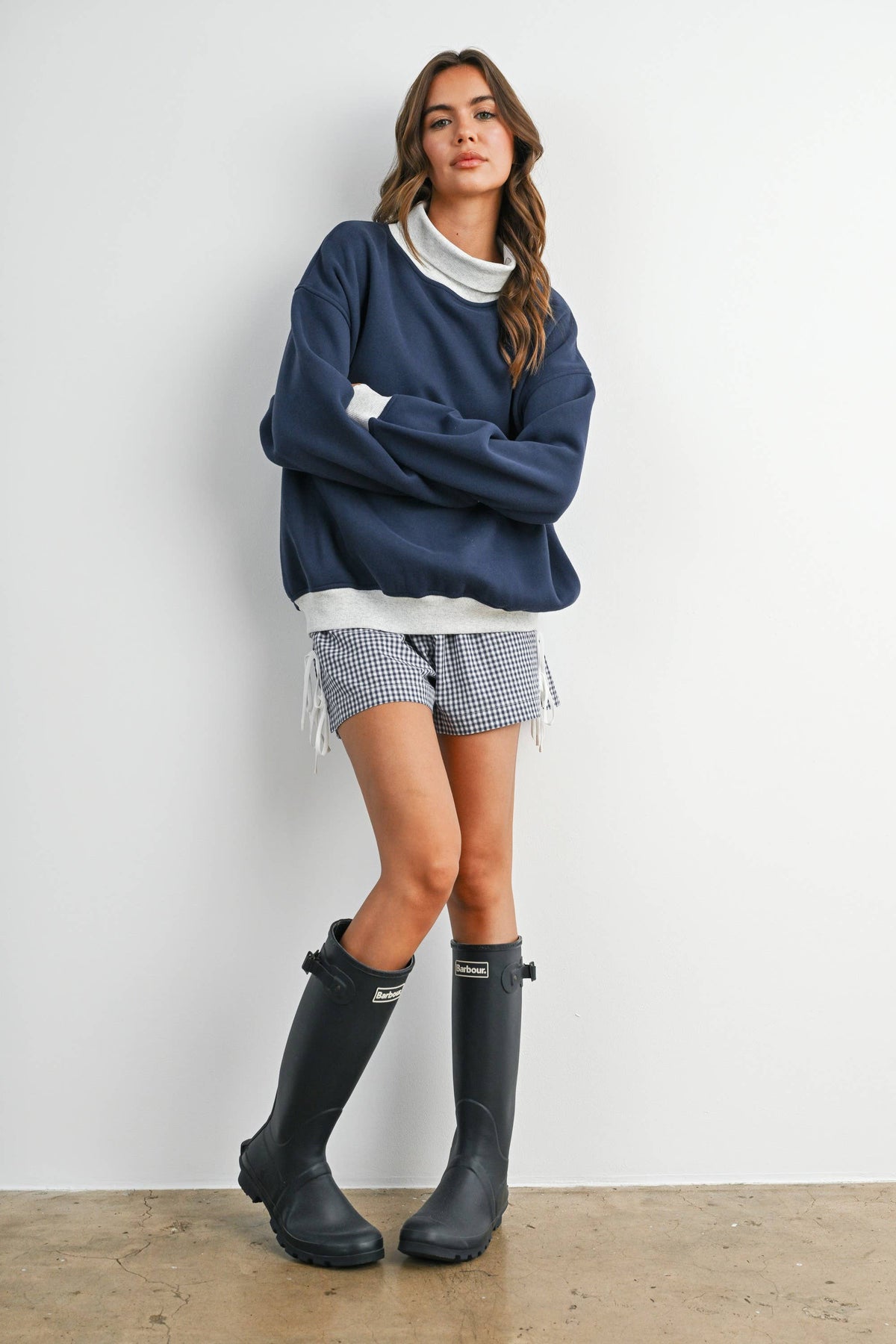 The Fireside Contrast Turtleneck Oversized Sweatshirt