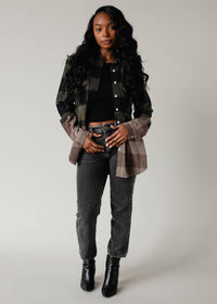 Fall Favorite Dark Green and Black Plaid Flannel