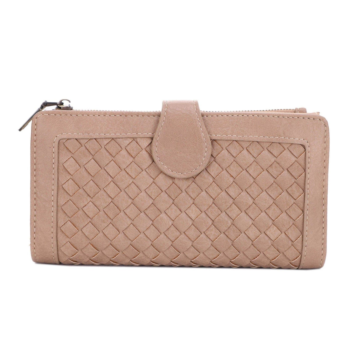 Ellis Grove Woven Wallet – Snap Closure, Card & ID Slots, Coin Pouch