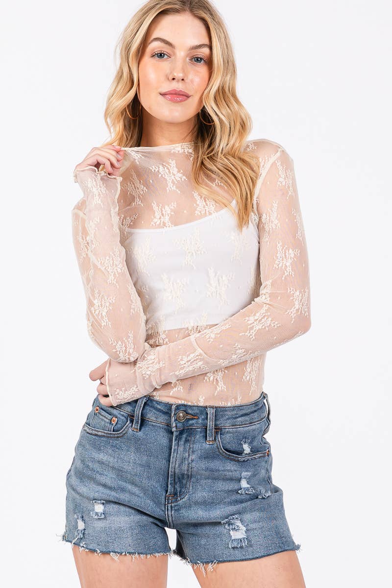 Camille Lace Layering Top