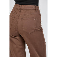 Mica Denim "Lorelai" Super High Rise Wide Leg Jeans – Chocolate Brown