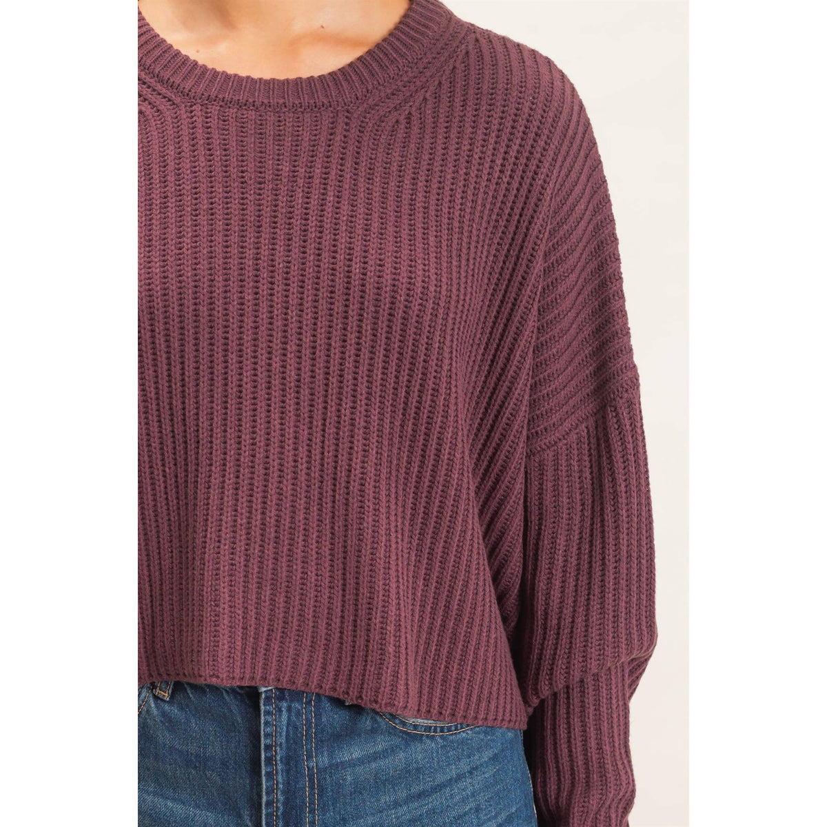 No Rush Cropped Sweater
