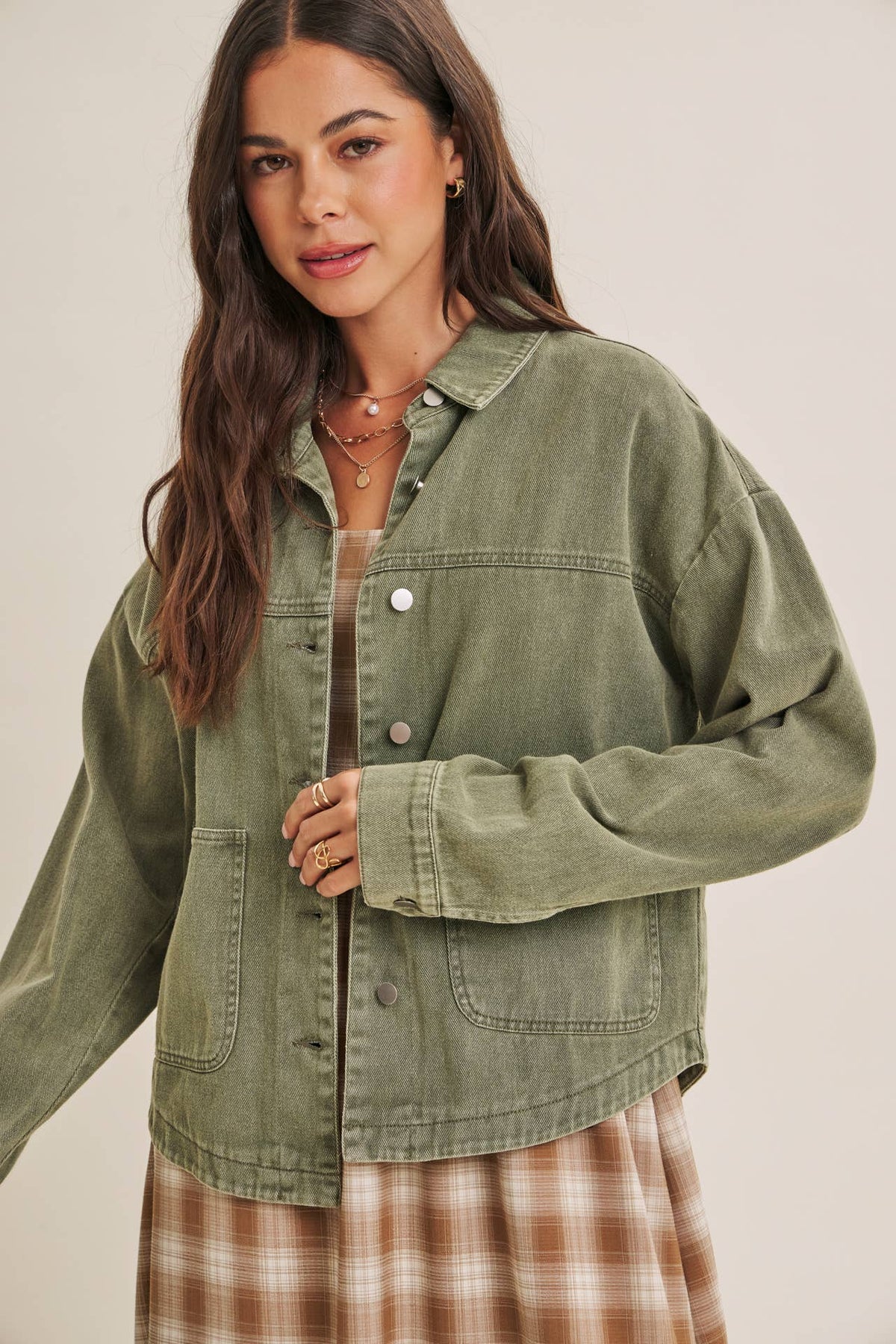The Field Day Washed Utility Jacket: Washed Olive