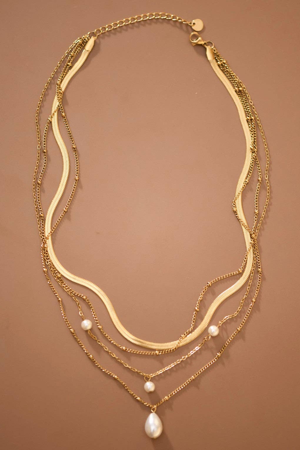 The Prescott Layered Chunky Chain Necklace – 18K Gold Dipped Waterproof Stainless Steel Necklace