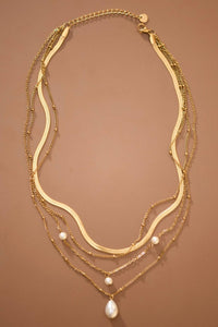 The Prescott Layered Chunky Chain Necklace – 18K Gold Dipped Waterproof Stainless Steel Necklace
