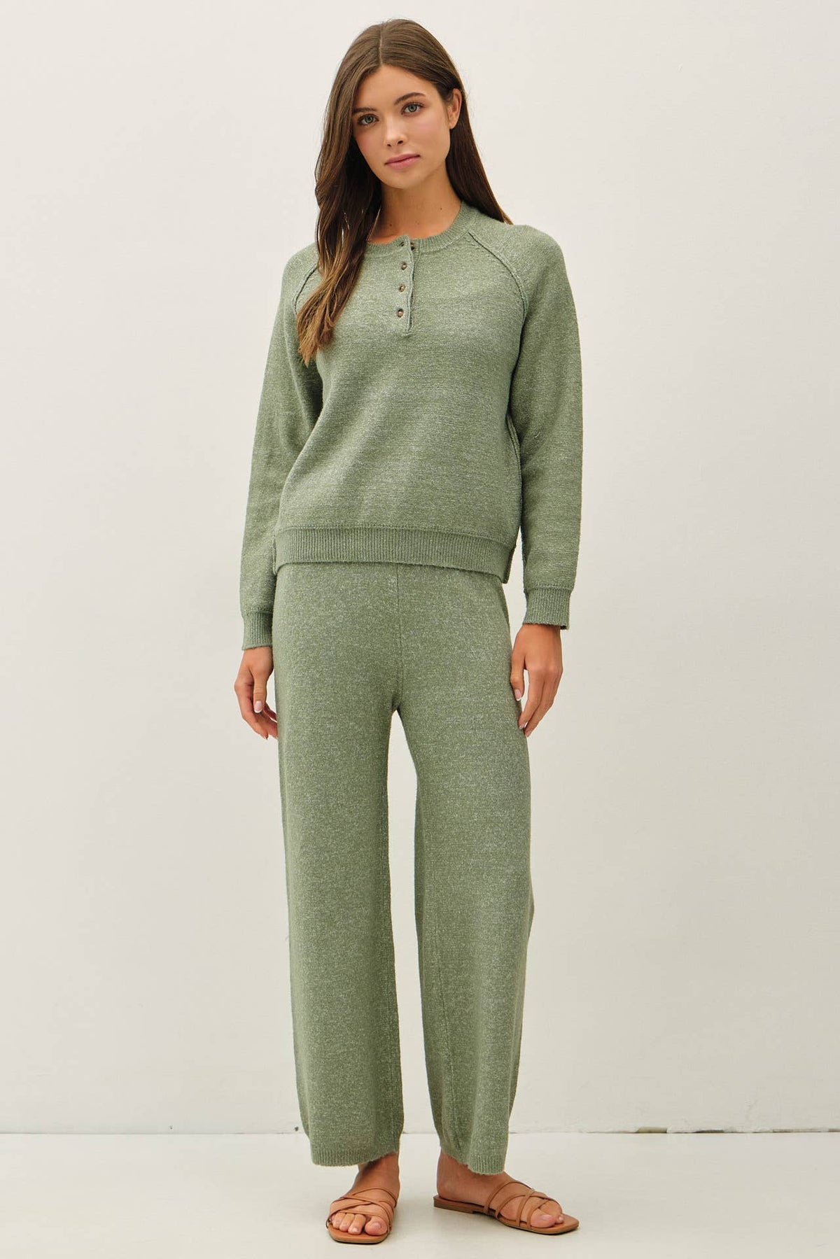 Take It Easy Henley Sweater